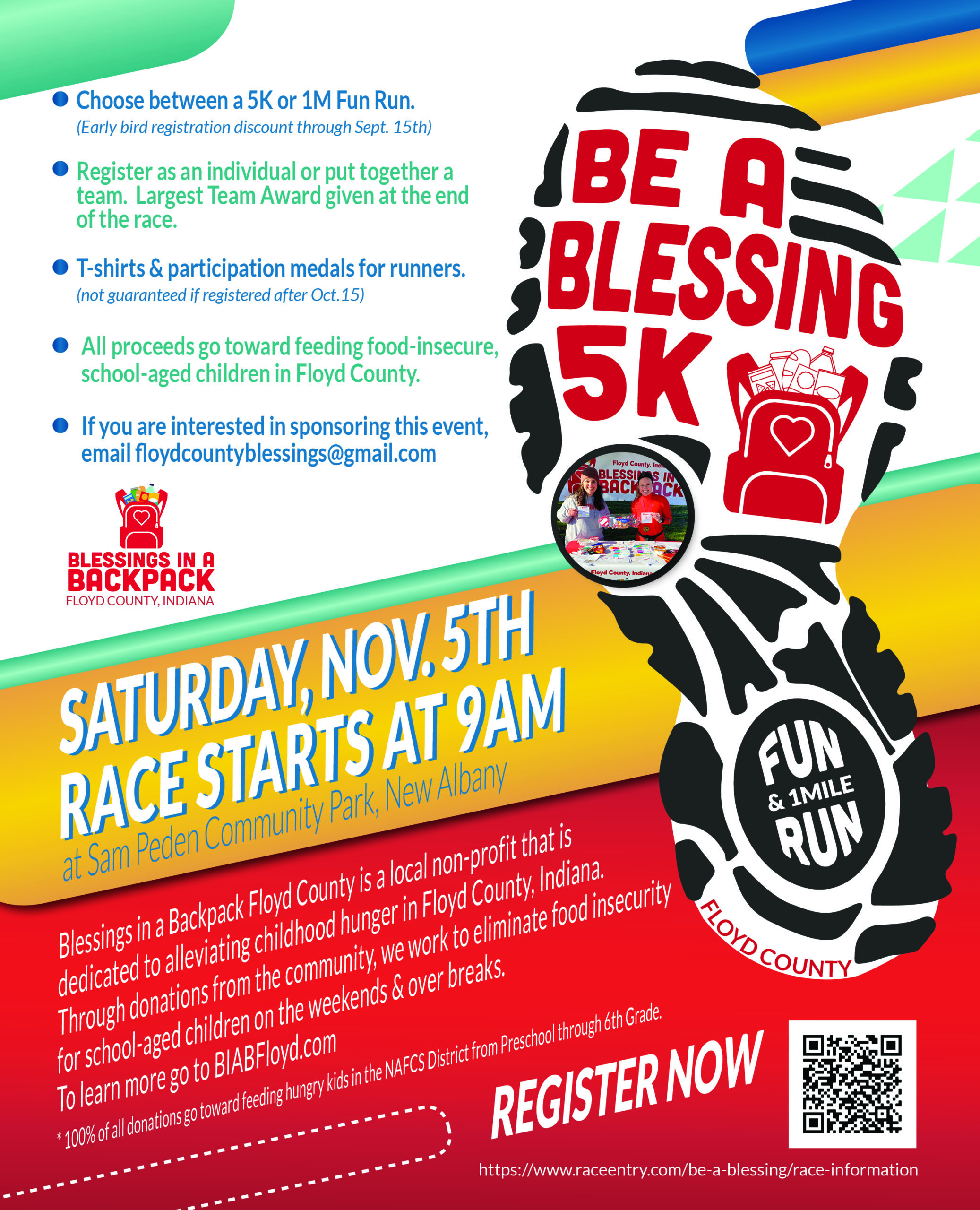 Be A Blessing 5K supporting Blessings in a Backpack November 5, 2022